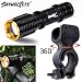 Produktbild COLORFUL_3000lm LED Radfahren Fahrrad Kopf Licht Lampe + Taschenlampe 360 ° Mount Clip