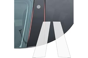 KKTR-CAR Tesla Window Center Pillar PPF Protective Film, 8 Mil Thick Transparent Film, Anti-Ray Waterproof Mirrored Ppf Protective Film (Model Y)