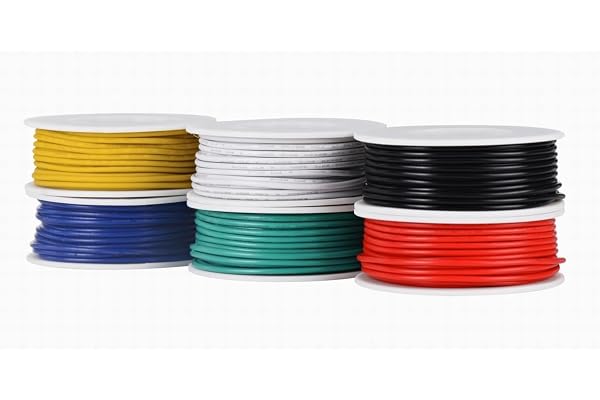 TUOFENG 26 AWG stark anslutningskabel - 6 patchkablar i olika färger, 33 fot eller 10 meter, 0,13 mm2 förtennad koppartråd