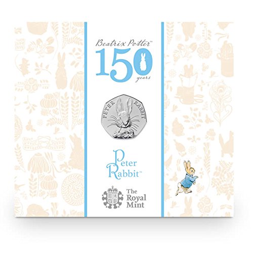 Brand New Full Collection of Brilliant Uncirculated Beatrix Potter 2016 UK 50p Five Coin Set With Presented in a specially designed case