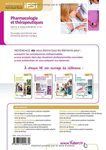 Book's Cover of Diplôme d'État infirmier - UE 2.11 Pharmacologie et thérapeutiques - Semestres 1, 3 et 5