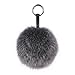 Produktbild Ferand Echter Pelz-Ball Schlüsselanhänger, Fuchs Taschenanhänger Pelzbommel, Pelz-Anhänger für Handtaschen, Rückspiegel im Auto, 13cm, Schwarzer Frost