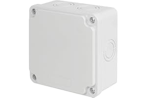 ELHEDA Abzweigdose wasserdich 100x100x50mm Verteilerdose IP65 Kabeldose außen Kunststoff Anschlusskästen Elektroverteilerdose für Feuchtraum Anschlussdose wetterfest mit Deckel