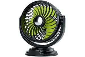 ‎ASUDARO Auto Armaturenbrett Lüfter,Asudaro 12V 24V Auto Kfz Ventilator Gebläse Klimaanlage Fan USB Tischventilator 5 V Universal USB Auto Lüfter für Limousine, Van, LKW, SUV, Wohnmobil,12V Zigarettenanzünder