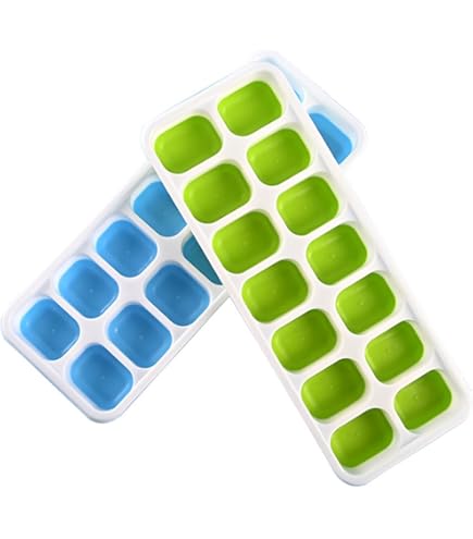 Lot De 5 Bacs à Glaçons En Silicone Pour Congélateur Avec Bac à Glaçons Flexible En Silicone, 8 Moules à Glaçons Pour Congélateur, Faciles à Démouler, Empilables, Pour Whisky, Cocktail Avec étui