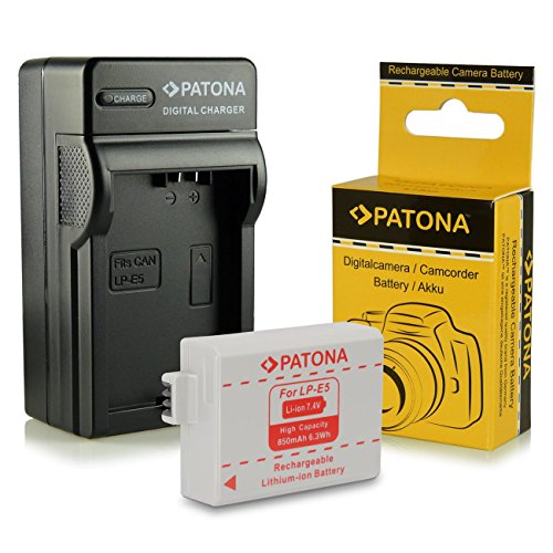 examen Chargeur + Batterie LP-E5 pour Canon EOS 1000D | EOS 450D | EOS 500D | EOS Rebel T1i | EOS Rebel XS | EOS Rebel Xsi