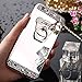 Produktbild KunyFond Silikon Hülle für iPhone 7 Plus,iPhone 7 Plus Mirror Case Spiegel Schutzhülle [Rotierendem Bär Ring Ständer],Überzug Plating Silikon Hülle Silber Spiegel TPU Handyhülle nit Glänzend Glitzer Kristall Strass Diamant Crystal Kirstall Case Stoßdämpfend Weichem Flexible Silikon Schutzhülle Handy Gürtel Tasche Hülle Case Cover Fall-Abdeckung Etui TPU Bumper Schale für Apple iPhone 7 Plus 5.5" (Bär,Silber)