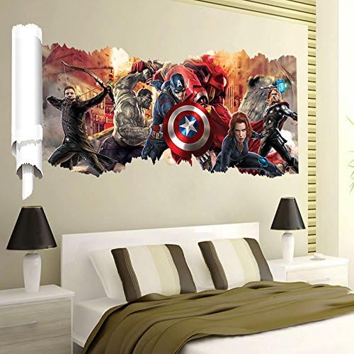 Children kids wall stickers wall decor AVENGERS Size 90cm x 50cm