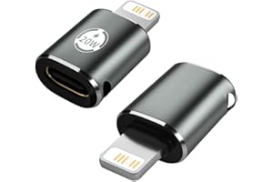 GOODAUX Adaptador USB C a Lightning para iPhone iPad, Adaptador Lightning a USB C admite Carga rápida PD de 20W (Admite sincronización de Datos) Compatible con Apple