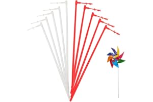 GUVYATI 10er-Pack handgehaltene Windmühlenstangen Ersatzteile für Windmühlenstangen Windmühlenhandwerk Windmühlenstangen Windmühlenrahmenstangen Windmühlenersatzteile Gartenwindmühlenersatz Windmühlenteile