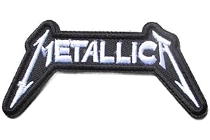 hotrodspirit - Patch Groupe Hard Rock Metallica 9.5x5 cm Noir et Blanc écusson thermocollant pour Veste Blouson
