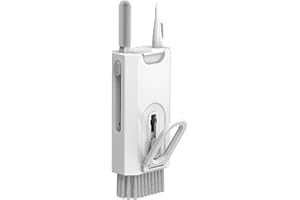 Jinpojun 8 in 1 Kit Dtrumenti di Pulizia,Kit Pulisci per Airpods PRO,Kit Pulisci Schermo Pc,per Telefono/Laptop/Air-pods PRO/Fotocamera(Bianco)