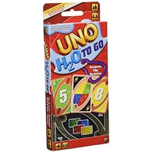 Mattel Games UNO H20 To Go, Juego de Cartas Resistentes al Agua, para niños +7 años y Adultos, Ideal para Playa , Nieve y Viajes , P1703