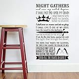 Stycars®, Wall Stickers Game Of Thrones Wall Decor - A Song Of Ice And Fire - Night'S Watch Oath Vinyl Wall Decal Sticker [Size: 60x90cm]