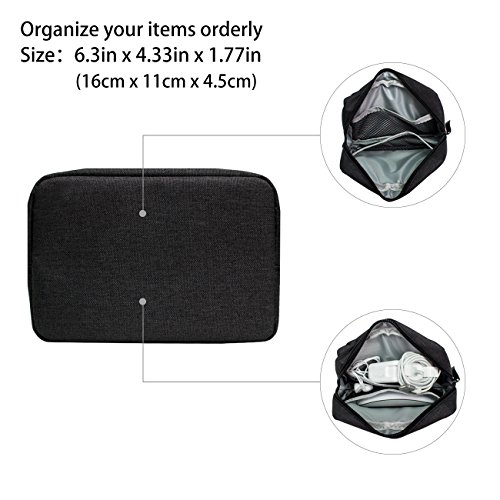 YOCOWOCO 12 Zoll Laptop-Taschen Schutzhülle Macbook Tasche mit Reißverschluss Tragetasche mit extra Beutel,Schwarz - 6