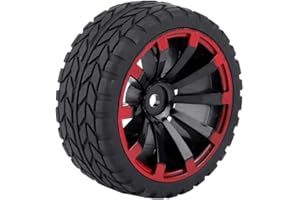 CUQUE Rc Racing Reifen, 4 Stück Gummireifen Offroad Reifen Kart Reifen Offroad Reifen für 1/10 RC Trucks und Geländewagen für HSP, Traxxas, und HPI