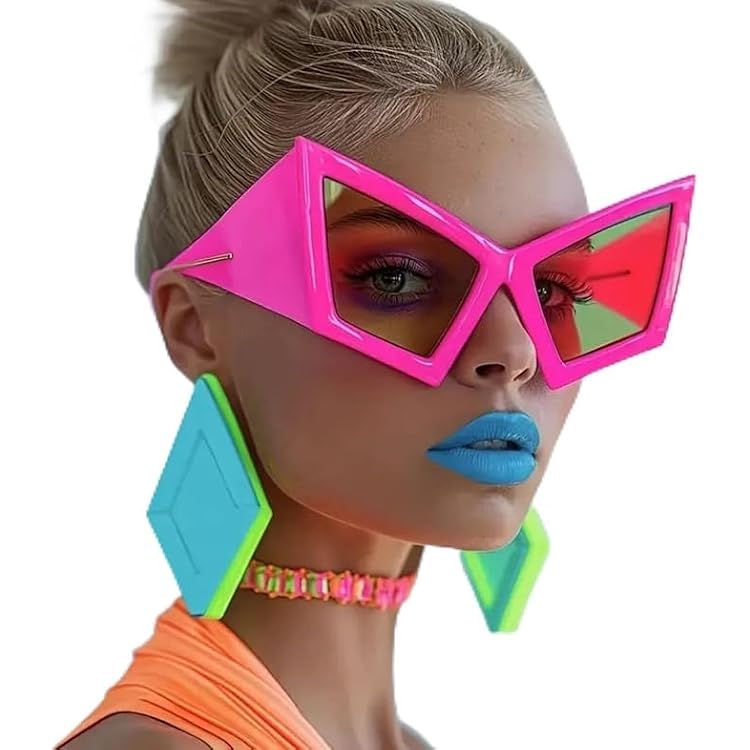 Lunettes De Soleil Fun Asymétriques - Lot De 3 Modèles (noir, Blanc, Léopard) - Protection UV400