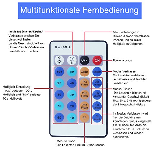 LED Lichterkette Weihnachten, Melojoy 10M 100er Wasserdicht LED Kupferdraht Lichterketten mit Fernbedienung, Warmweiß Weihnachtsbeleuchtung für Innen und Schlafzimmer, Fenster - 4