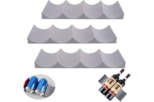 Forreen 3 Pieces European Style Wine Rack Plastic Wine Bottle Display Stacking Bottle Holder Wine Holder Storage Organizer for Kitchen Countertops Bar Hotel Restaurant Pantry Fridge,Gray (Grey)
