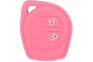 BROVACS Silicone Cover Protector Case Holder Skin Jacket Compatible with SUZUKI 2 Button Remote Key Fob CV4545 Pink