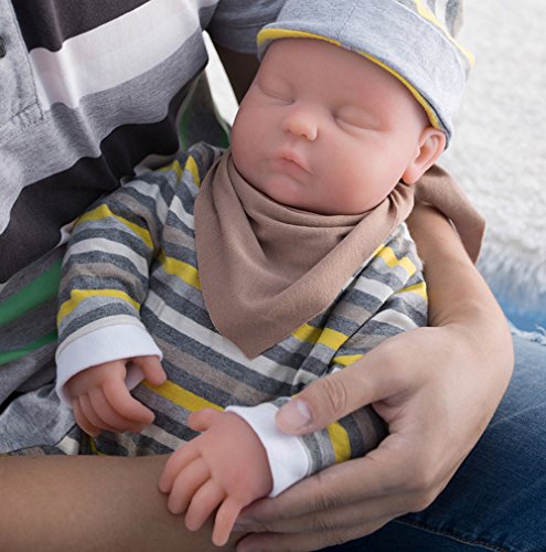 IVITA 18.5'' 8.1lbs Lifelike Reborn Sleeping Baby Girl Doll Silicone Dolls Girl's Gift