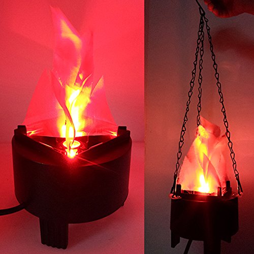 Simulation Fire lumière LED flamme Faux artificielle 3d Flamme Feu de camp Décoration pour Halloween, Noël, festival, clubs, fête et décoration de scène avec dragonne 39,6 cm/40 cm
