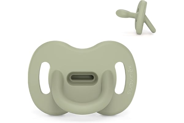 Suavinex, Sucette Tout Silicone, pour Bébé 6/18 Mois, Sucette avec Tétine Symétrique SX Pro, Réversible, Super Douce et Souple, Idéal pour Dormir. Colour Essence, Vert