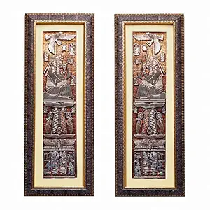 FrameBoy Ant Wall Hanging Decorative Items Set of 2 Synthetic Wood Framed Wall Hanging Photo for Living Room-Office-College (Synthetic Wood, 8 inch x 21 inch)