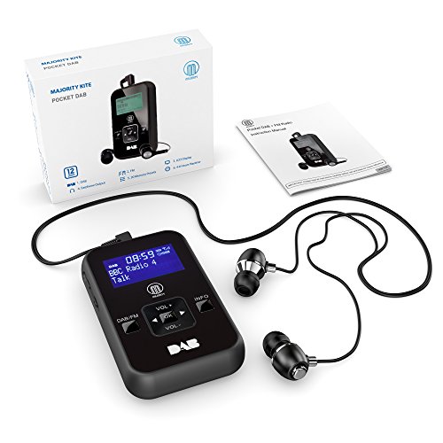 MAJORITY Kite DAB+ DAB Digital FM Personal Portable Pocket Handheld Radio Battery Powered/Headphones - Black - Image 5