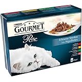 Gourmet Perle Katzenfutter Rind, Kaninchen, Lachs, Huhn, 680 g