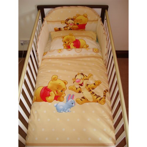 Disney Winnie & Tigger Bedding Set for Cot or Cotbed Beige (Cotbed - 140 x 70cm)