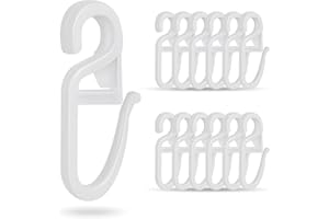 tonyg-p 120 Überklipshaken Gardinenhaken Faltenlegehaken für Gardinenringe 5mm, Vorhang Haken Gardinen Zubehör (Weiß)