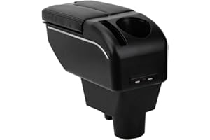 ZENVI Armrests Compatible with OPEL Corsa F 2019-2024 Center Console Organizer Box Double Door Style Usable for Elbow Support （Carbon Fiber Style）