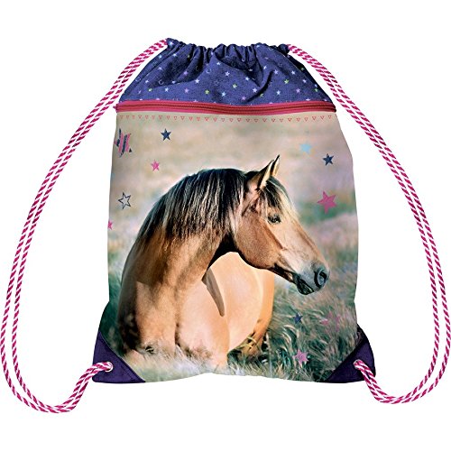 Pferd Friends Turnbeutel Rucksack, 34 x 44 cm, Modell # 13002