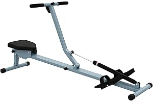 HOMCOM Rameur hydraulique à 12 niveaux de résistance, rameur d'appartement avec écran LCD, pédale antidérapante, charge 100 kg, pour maison, salle de gym, l'équipement d'entraînement d'intérieur, noir