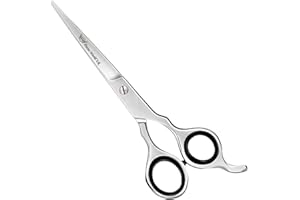 FOCUS WORLD Focusworld Professional Hairdressing Barber Hair Cutting Stainless Steel Silver Scissors 6", Silver