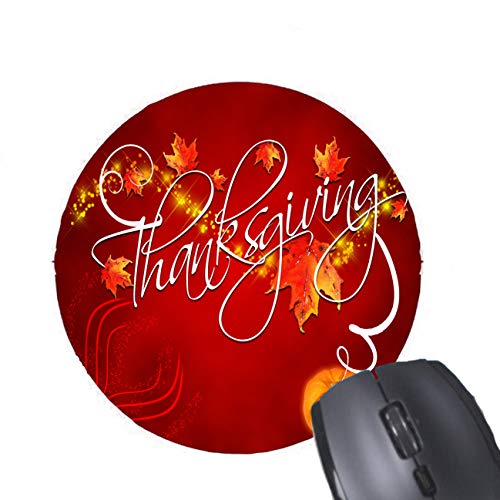 Preisvergleich Produktbild Danksagung - runde Mausunterlage des Ahorn-Kürbis-Entwurfs