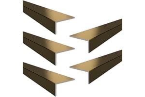 DJM DIRECT DJM Aluminium Equal Angle Corner Edging Protection Trim 19.5mm x 19.5mm x 1.5mm x 2500mm - 5 Pack - Antique Brass