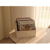 B&uuml;y&uuml;k Boy Organizer Ahşap Sandık 12" LP Plak İ&ccedil;in Uygun Boyut (Doğal)