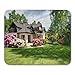 Produktbild Mausunterlage Grünes Haus der eleganten neuen Landhaus-Hinterhof-Luxusblume Mousepad für Notizbücher, Tischrechner Mauspads