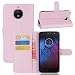 Produktbild Motorola Moto G5S PlusHandy cover, Lifeepro Kratzfest Drop Protection Anti-Rutsch Litchi Getreide PU-Leder Wallet Case mit Flip Stand Funktion und Card Slots Magnetisch Schließung Handytasche (Pink)