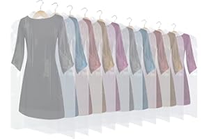 JJOnlineStore - 20 bolsas transparentes a prueba de polillas, fundas de plástico para ropa, bolsas de limpieza en seco, bolsa de ropa, fundas impermeables para mujer, grosor de calibre 100 (150 cm)