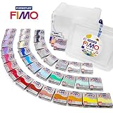 Conjunto Completo de Todos 36 Efecto Fimo 57g Colores en Práctica Transparente Plástico Bañera