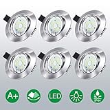 【Energieeinsparung】 Ersetzen Sie LED Spots 40W Halogenbirne durch 5W LED. Sparen Sie über 80% auf Stromrechnung der Beleuchtung. Energieklasse A+, gute Wärmeableitung und hohe Lebensdauer.