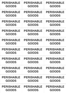 White labels: PERISHABLE GOODS (100 labels, each 70x29.7mm): Amazon.co ...