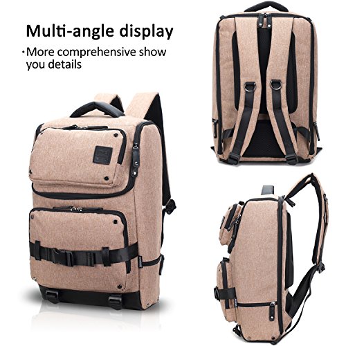 FANDARE Rucksäcke Laptop Freizeit Wanderrucksäcke 17“ Zoll Damen Herren Schulrucksack Schulranzen Reisen Leicht Wasserdicht Nylon - 3