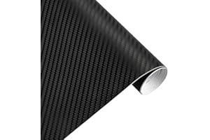 ‎KÖNIGHAUS Könighaus (6,03€/m2 Schwarz 3D Carbon Autofolie 300 x 152 cm blasenfrei mit Anleitung