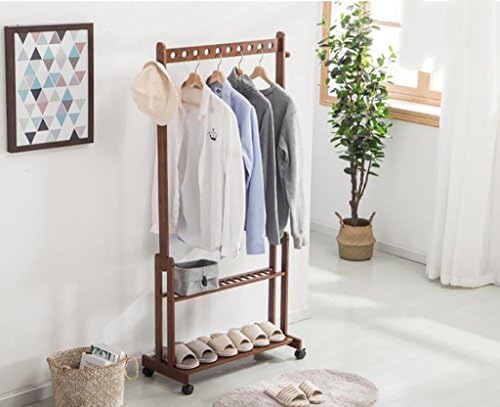 Cdbl Iron clothing shelves Coat rack floor hanger simple wardrobe simple modern removable bedroom clothes shoes storage shelf Clothes hook (Size : 80*150*33cm)