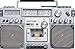 Produktbild JP London spmurlt2189 Ziegelsteinwand Abnehmbare Wand Wandbild Retro Ghetto Blaster Breakdance Rap Steampunk bei"3", Breite, 2 'Hohe