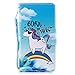 Produktbild Samsung J5 2016 Hülle, Edaroo Regenbogen Einhorn Born To Shine Design PU Leder mit Weich Silkon TPU Inneren Dünn Stoßfest Book Case Magnetverschluss Klapphülle Cover für Samsung Galaxy J5 2016